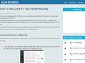 How to Add Links to Your WordPress Blog · The Blog Starter The Blog Starter