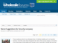 Name Suggestions for Security company - The Wholesale Forums