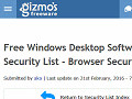 Free Windows Desktop Software Security List - Browser Security - Gizmo's Freeware